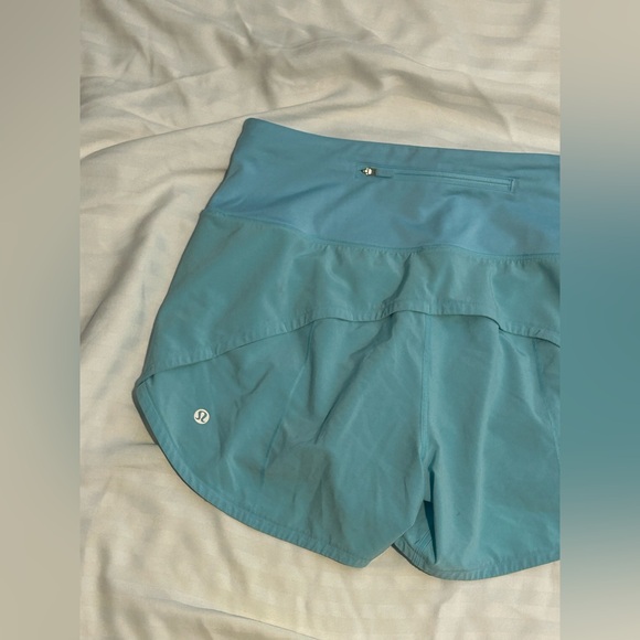 Lululemon Blue Speed Up Shorts 4” Inseam - Size 6 - Picture 4 of 5